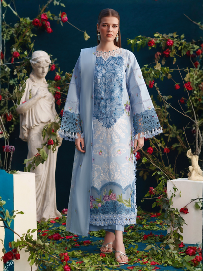 Parishay Summer Queen Lawn Embroidered Unstitched 3-Piece Suit-SQ-12