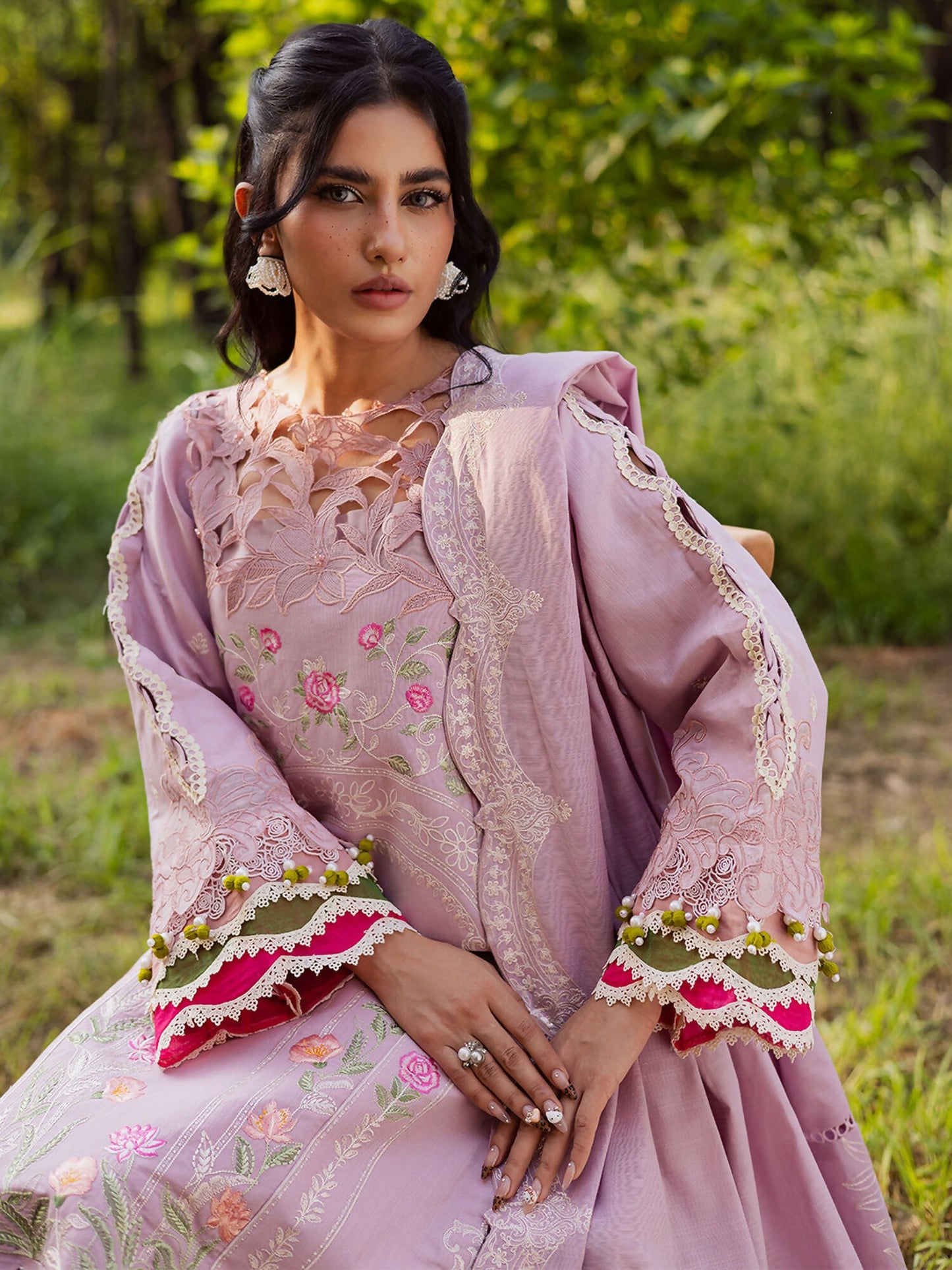Parishay Winterwood Tales Khaddar Embroidered Stitched 3-Piece Suit-WW - 10