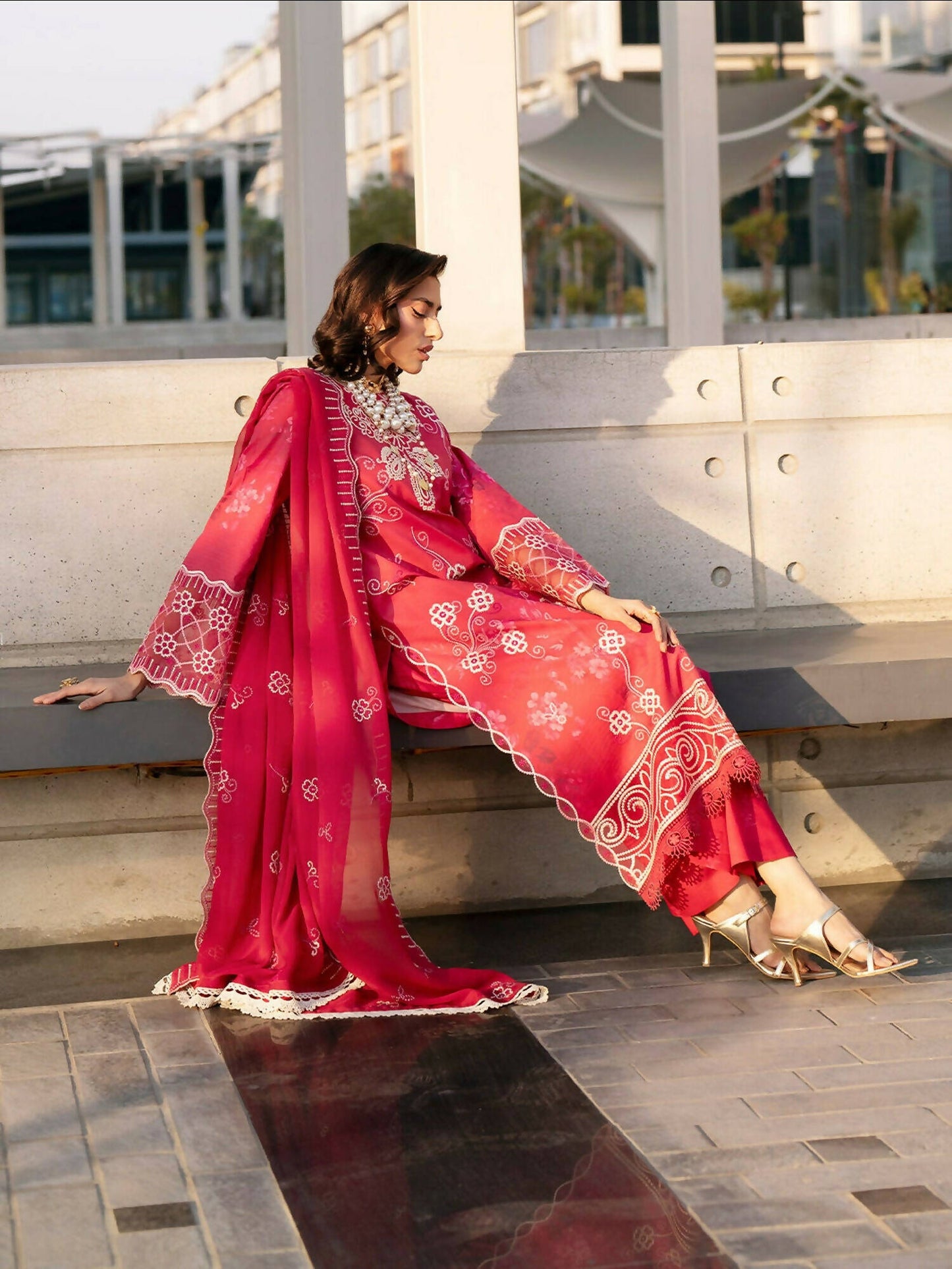 Mahnur Broadway Luxury Lawn'26 Embroidered Unstitched 3-Piece Suit-BW-013