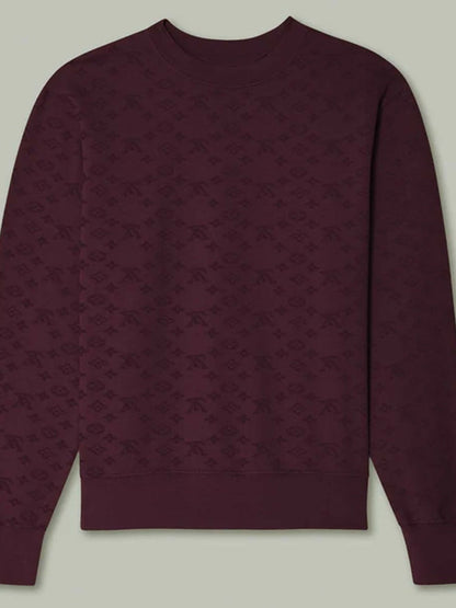 Jupiter Chanel Velvet Self Textured Sweat Shirts-14720