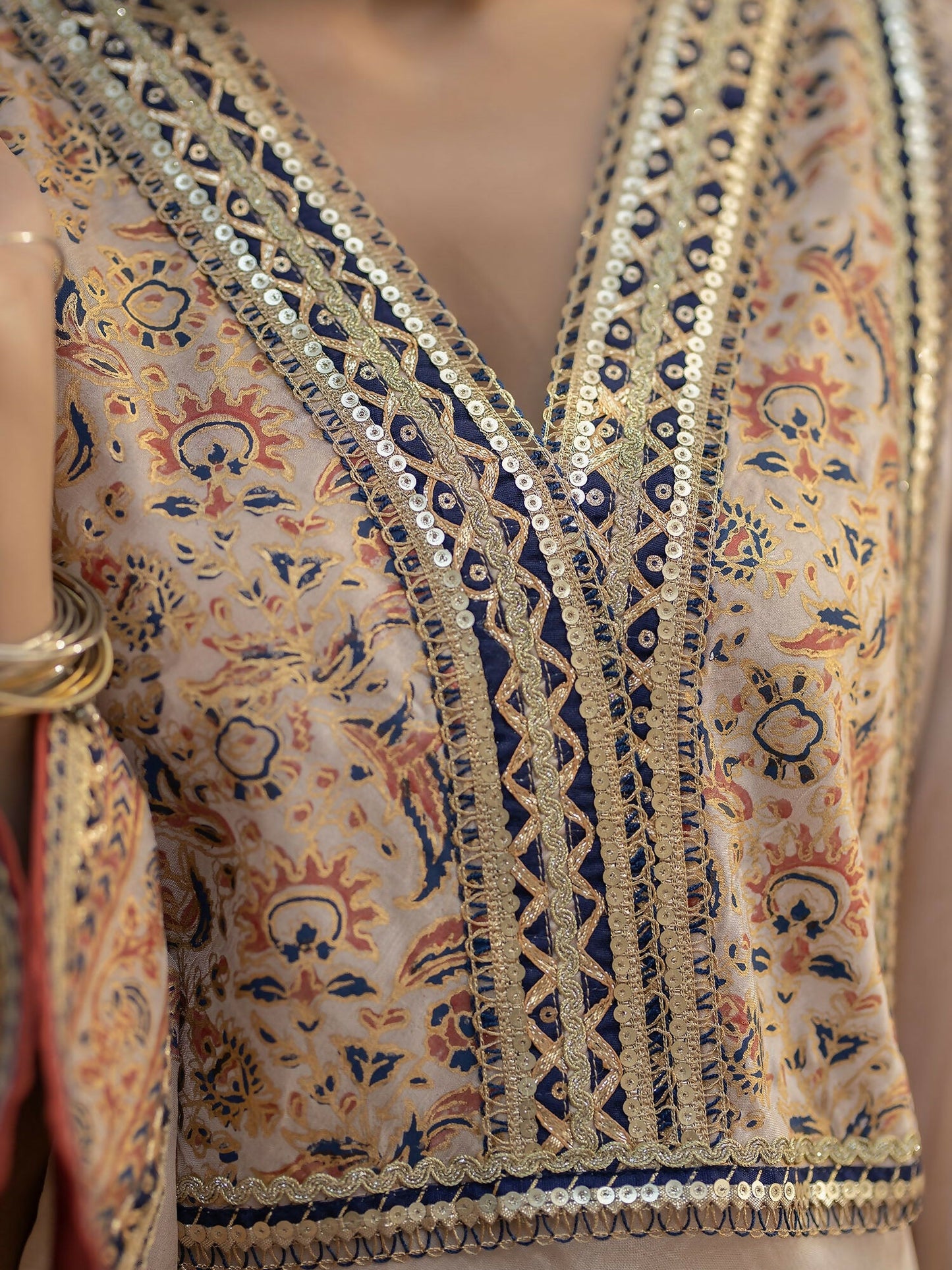 Shiza Hassan Chap Tilak Formals Pure Tusser Silk Embroidered Stitched 3-Piece Suit-Rosy Mist