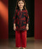 Velvour Girls Linen Printed Co-Ord Set-VG228-B