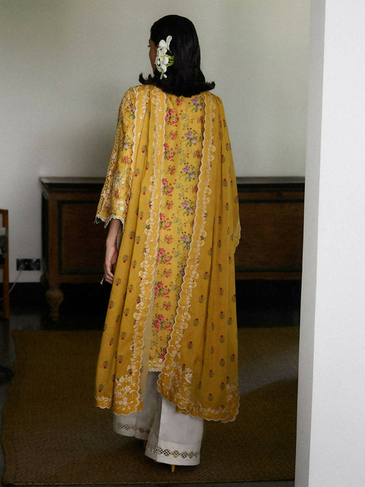Hussain Rehar Pret SS'25 Lawn Embroidered Stitched 3-Piece Suit-Enid