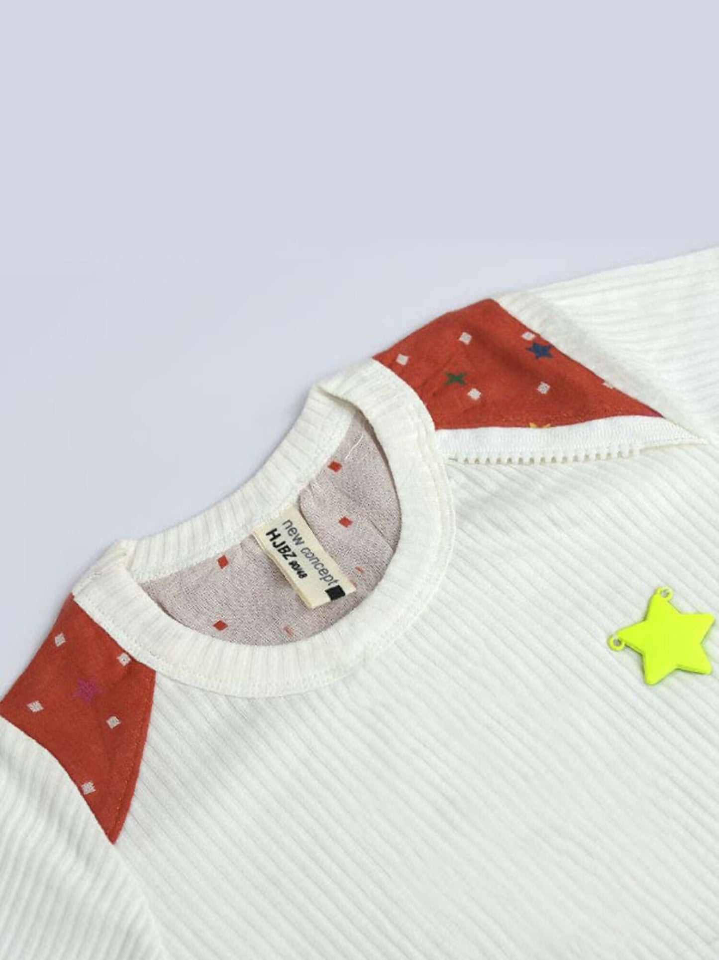 Funky's HJBZ Embroidered Long Sleeve Crew Neck Tee Shirt-13645