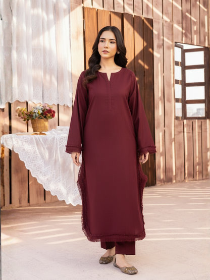 Panache Apparel Winter Core Linen Stitched Suit-Flurry