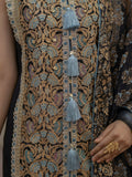Shiza Hassan Chap Tilak Formals Pure Tusser Silk Embroidered Stitched 2-Piece Suit-Dhalia