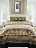 Salonika Printed 3 Piece King Bedsheet Set-110