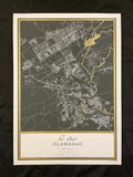 MappedPK Islamabad Hand Painted Map