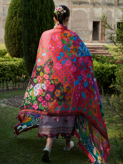 Hussain Rehar Nirmal SS'25 Lawn Embroidered Unstitched 3-Piece Suit-Inaya