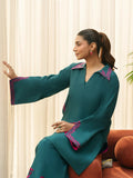 Mannat Clothing Suave Edit Raw Silk Embroidered Co-Ord Set-Flora