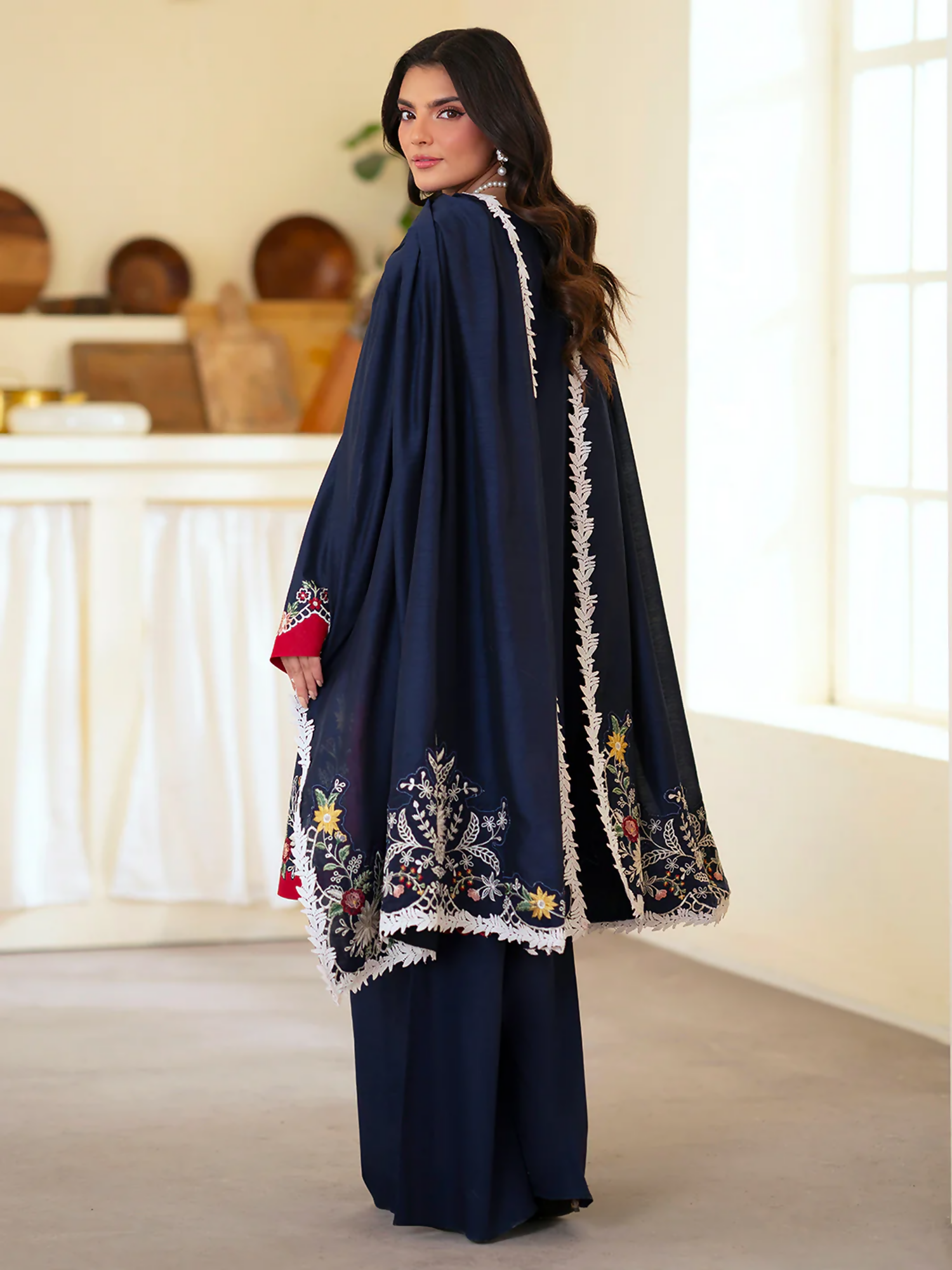 Mahnur Ember Lawn Embroidered Stitched 3-Piece Suit-EM-010