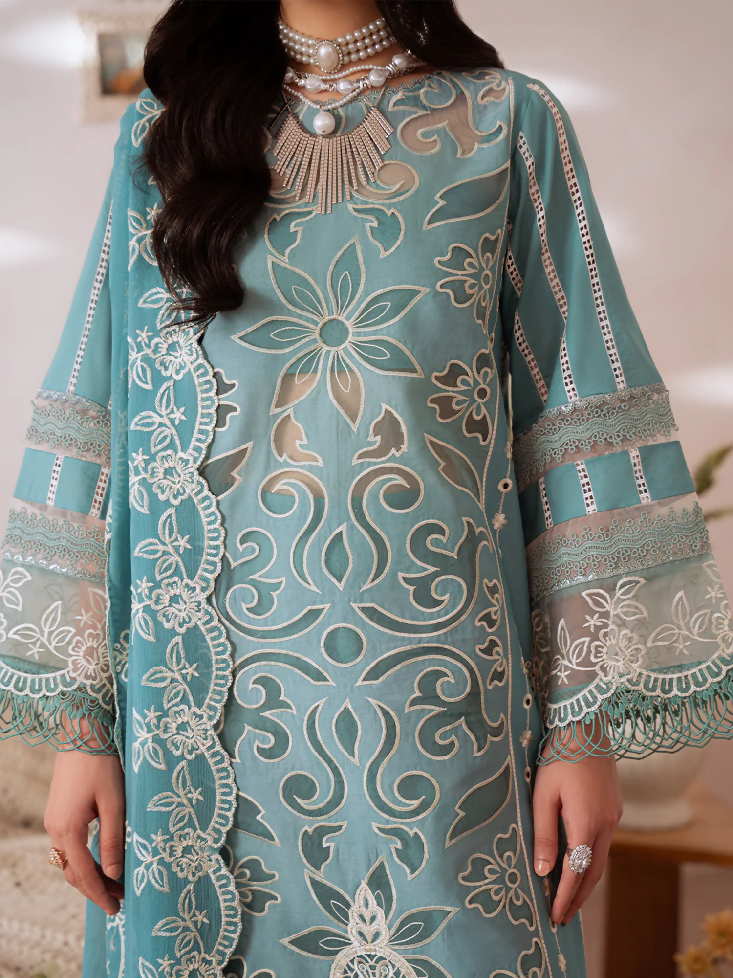 Mahnur Shanaya Lawn Embroidered Stitched 3-Piece Suit-SN-06