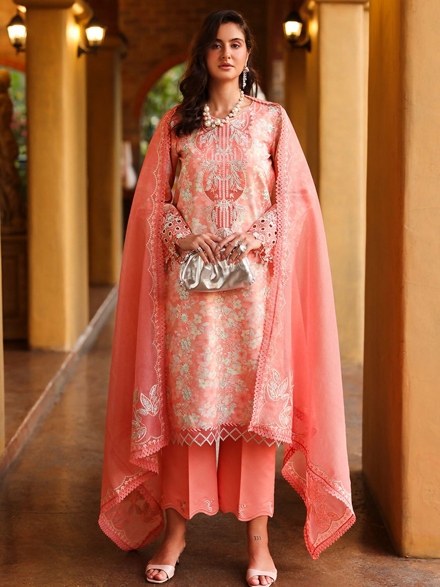 Rang Rasiya Florence Summer Edit'26 Lawn Embroidered Unstitched 3-Piece Suit-Safina