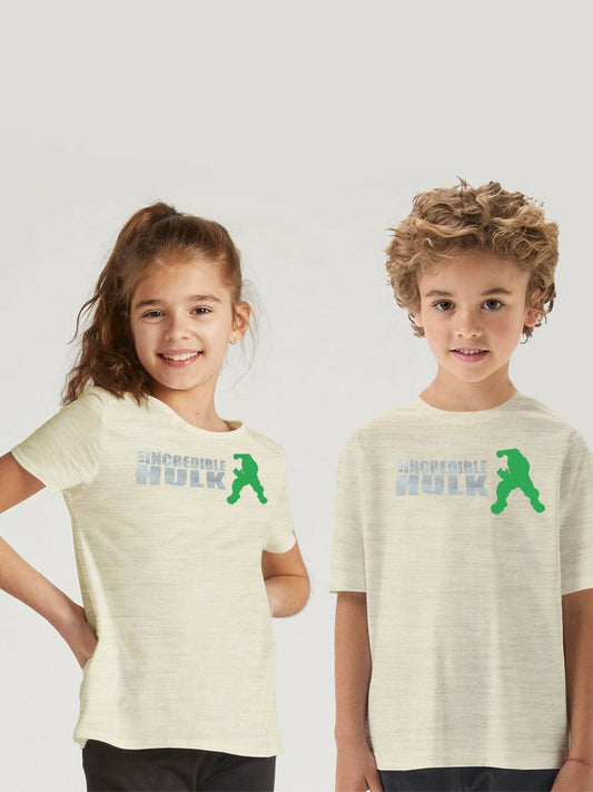 Kids soft cotton jersey t-shirt with crew neck and open hem, ideal for everyday wear.