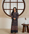Stylish Collection Amaya Pret Silk Grip Printed Stitched 2-Piece Suit-Morni Black