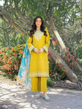 Panache Apparel Serenity Cotton Lawn Embroidered Stitched Suit-Golden Glow