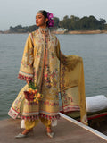 Hussain Rehar Luxury Lawn'26 Eid Edit Embroidered Unstitched 3-Piece Suit-Ochre