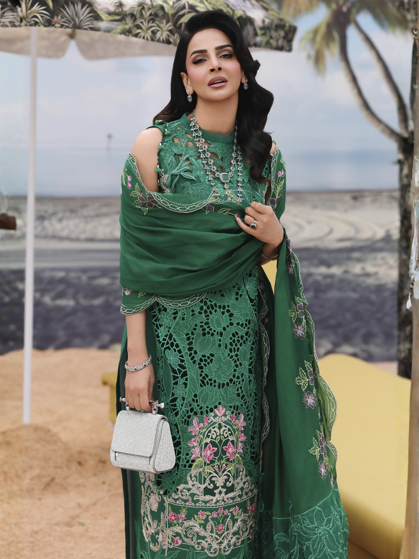 Parishay Monaco Luxury Lawn'26 Embroidered Unstitched 3-Piece Suit-MN-05