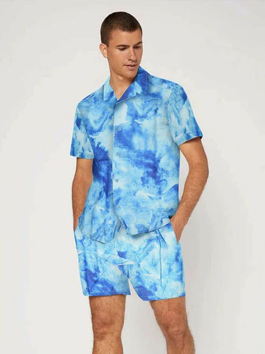 Jupiter Printed Holiday Blue Splash Twin Set-13712