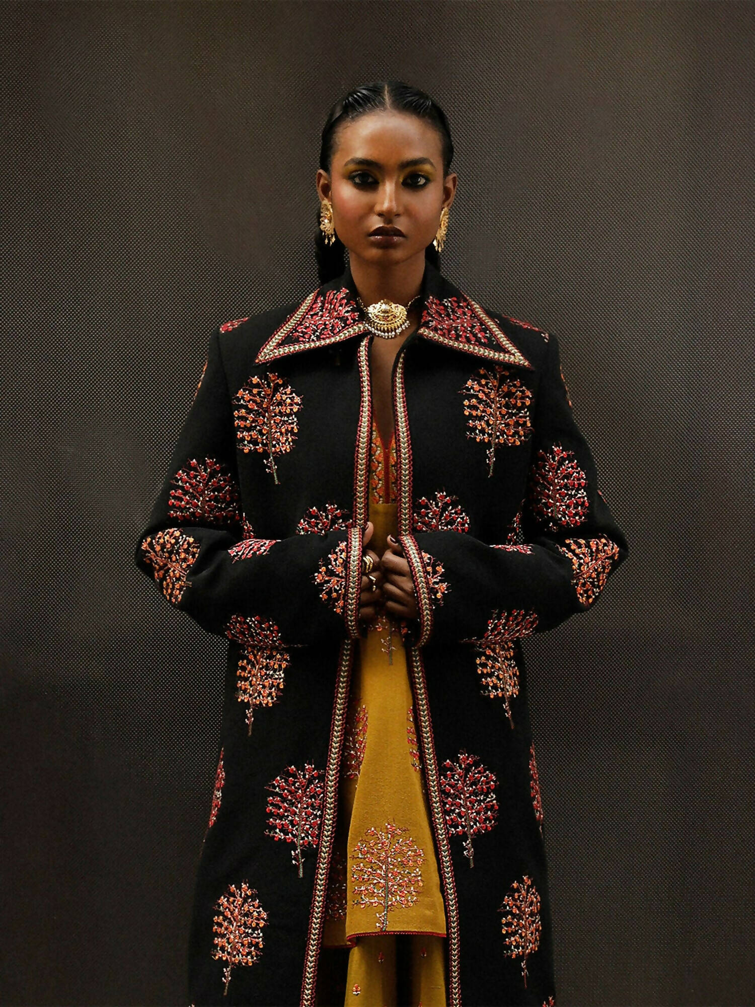 Jugnu by Hussain Rehar Womenswear SS 23/24 Karandi Embroidered 2-Piece Suit-SunFlair