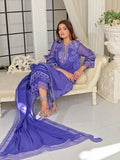 Farooq Hameed Studio Khaddi Net Embroidered Stitched 3-Piece Suit-Romi