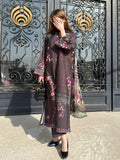 Sehrish Kanwal K-Ord Crepe Printed Co-Ord Set-Slate
