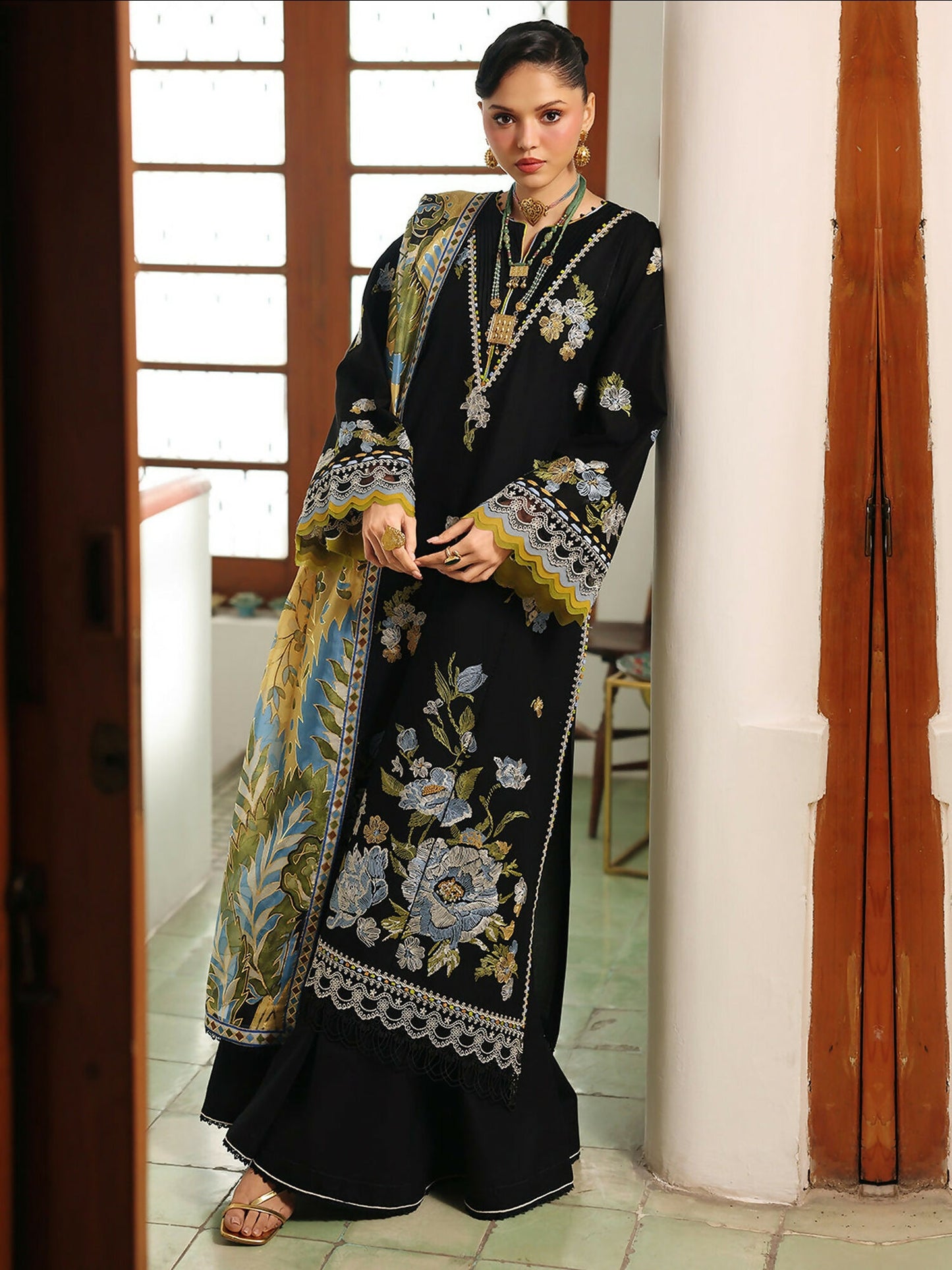 Binilyas Lumina Summer Lawn Embroidered Unstitched 3-Piece Suit-L71-B