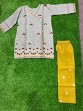 Grey Bin Shaukat Pima Lawn Embroidered Stitched 2-Piece Suit