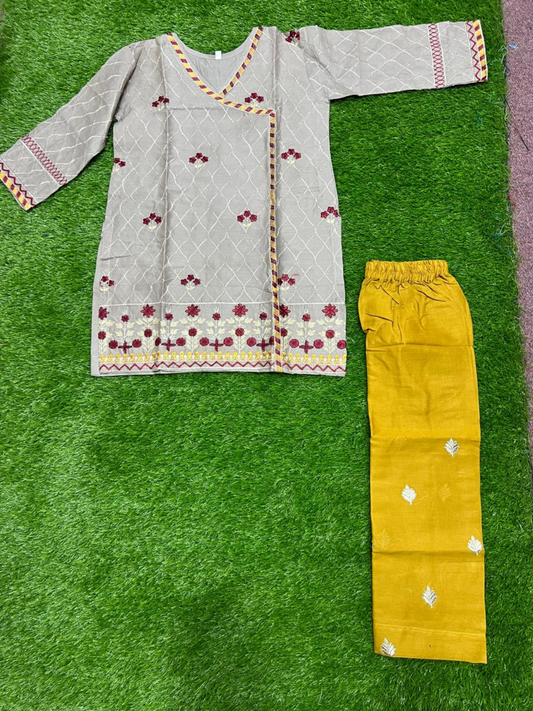 Grey Bin Shaukat Pima Lawn Embroidered Stitched 2-Piece Suit