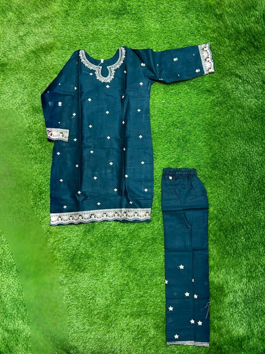 Blue Bin Shaukat Pima Lawn Embroidered Stitched 2-Piece Suit
