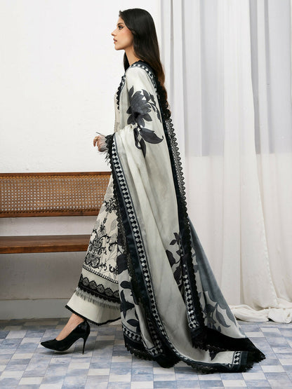 Binilyas Viscose Embroidered Unstitched 3-Piece Suit-73-B