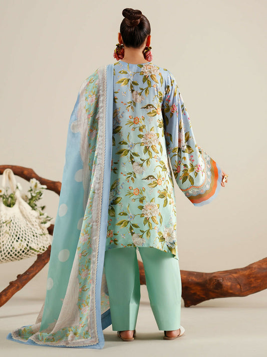 Binilyas Eres Bonita Viscose Embroidered Stitched 3-Piece Suit-1105-B