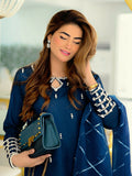 Allure By IH Katan Silk Embellished Stitched 3-Piece Suit-Stardust