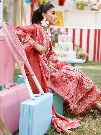 Binilyas Carnival Lawn Embroidered Stitched 3-Piece Suit-32-A