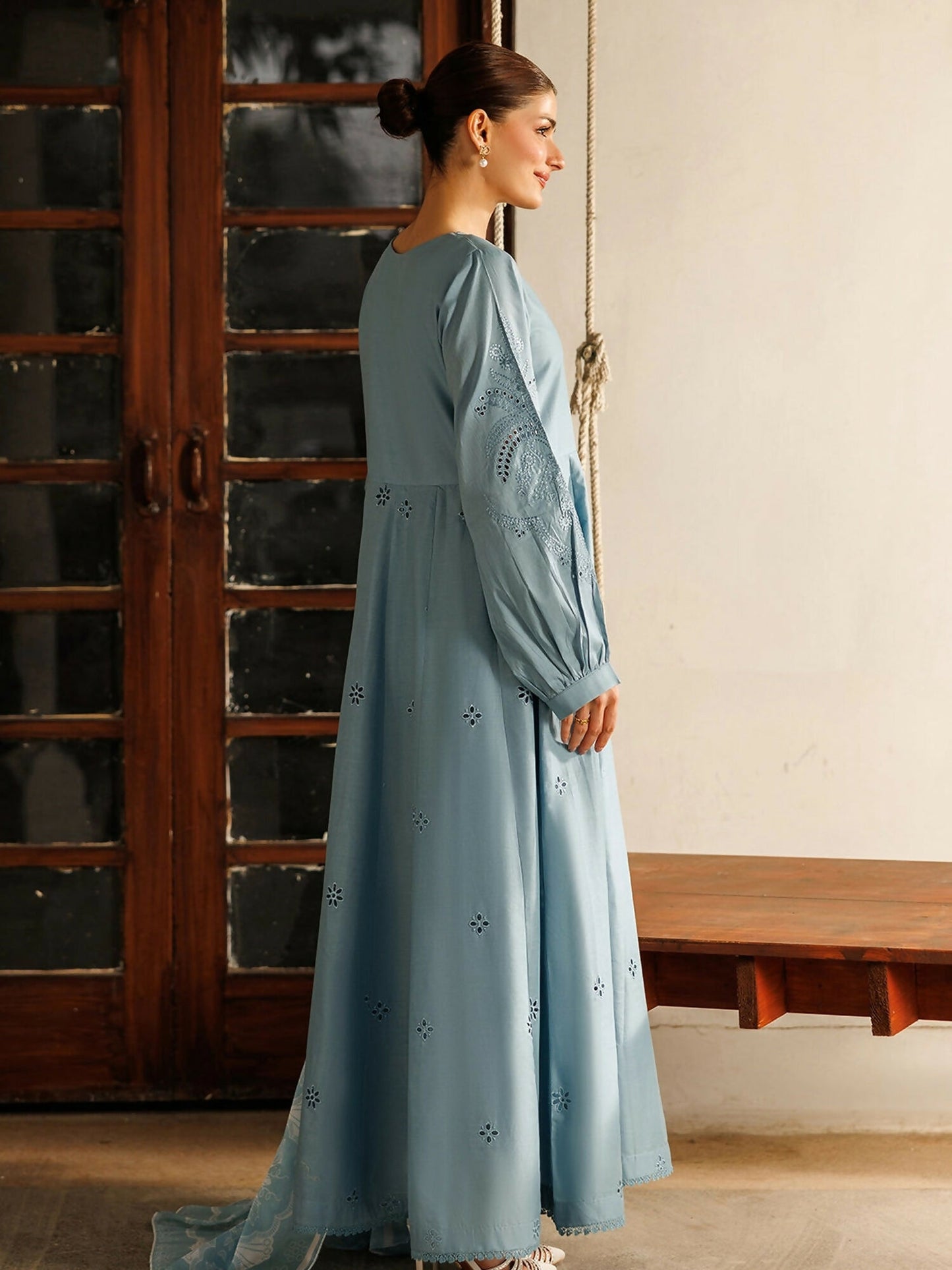 Panache Apparel Mistfall Ramadan Edit Cotton Embroidered Stitched Suit-Verve