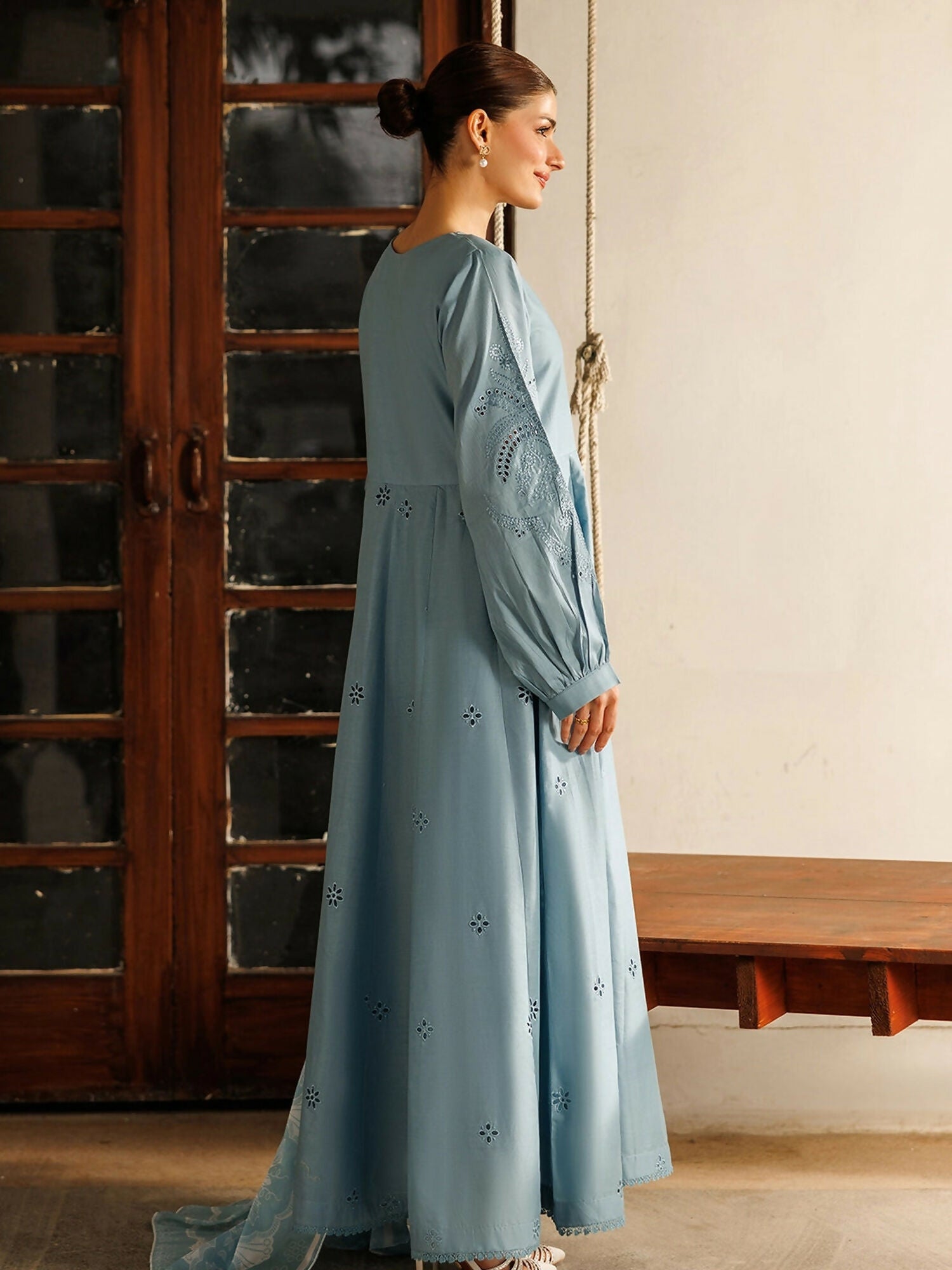 Panache Apparel Mistfall Ramadan Edit Cotton Embroidered Stitched Suit-Verve