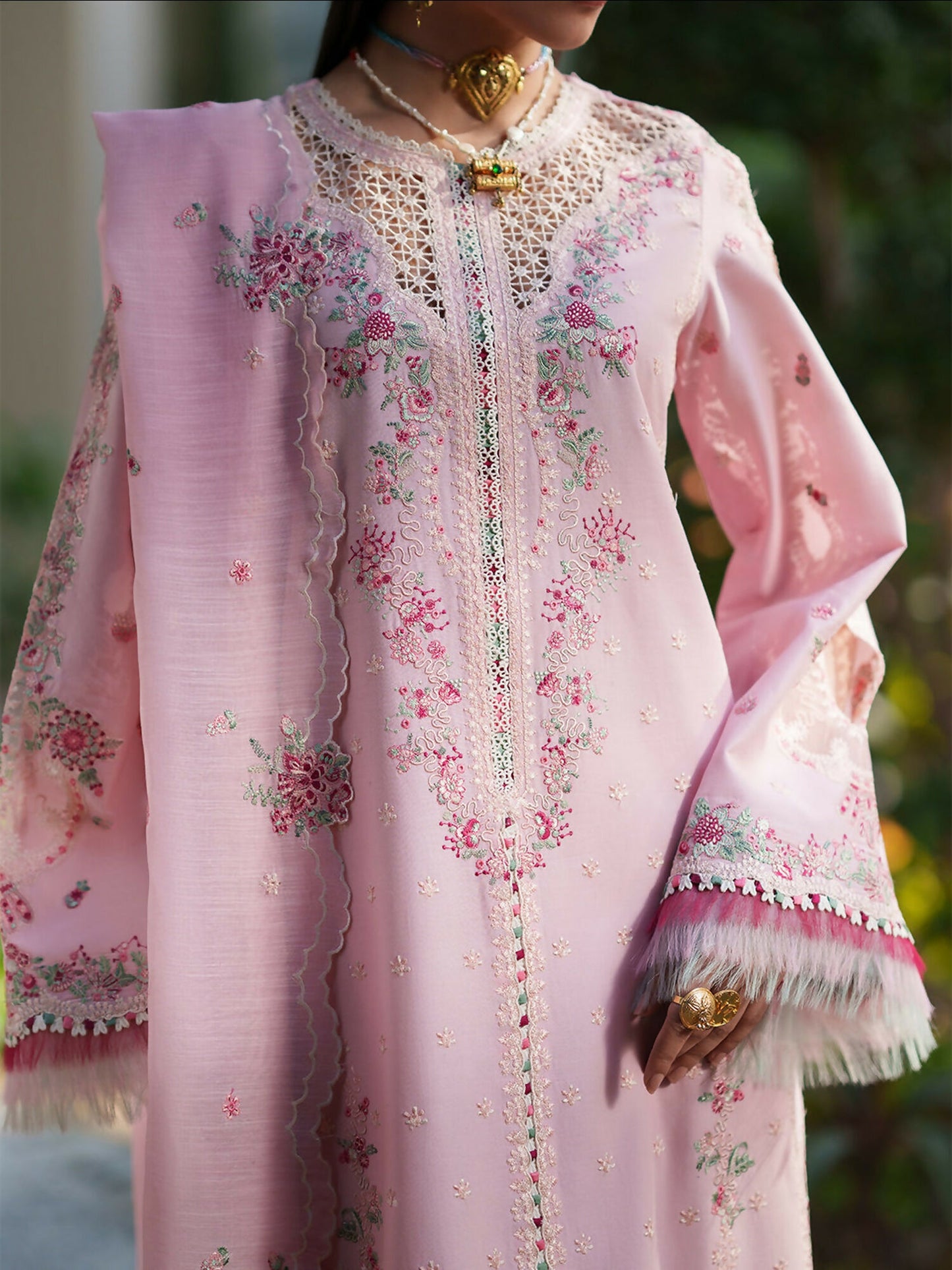 Binilyas Lumina Heritage Dore Summer'26 Embroidered Stitched 3-Piece Suit-176-B