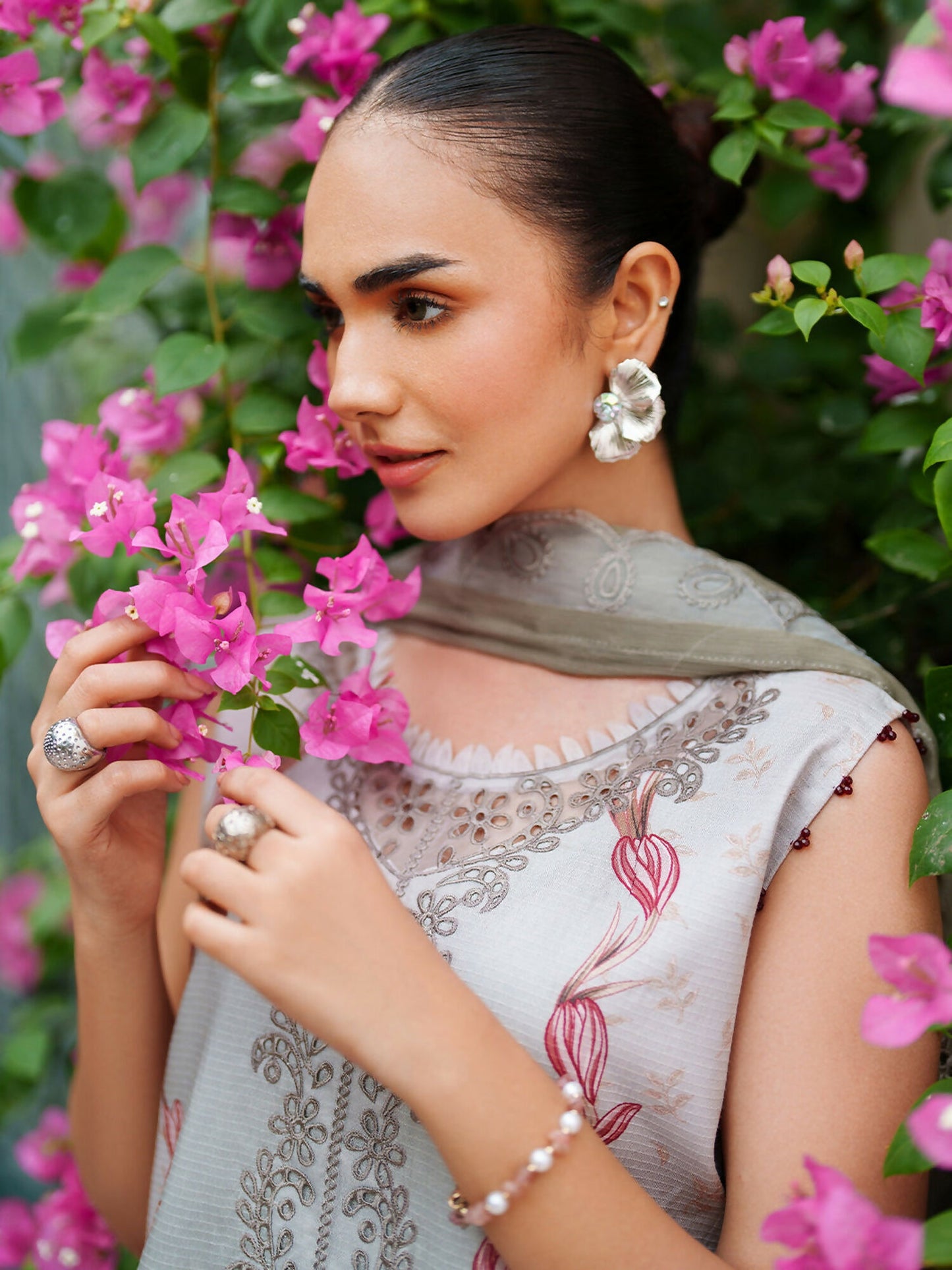 Parishay Ivy Bloom Viscose Embroidered Stitched 3-Piece Suit-IW-13