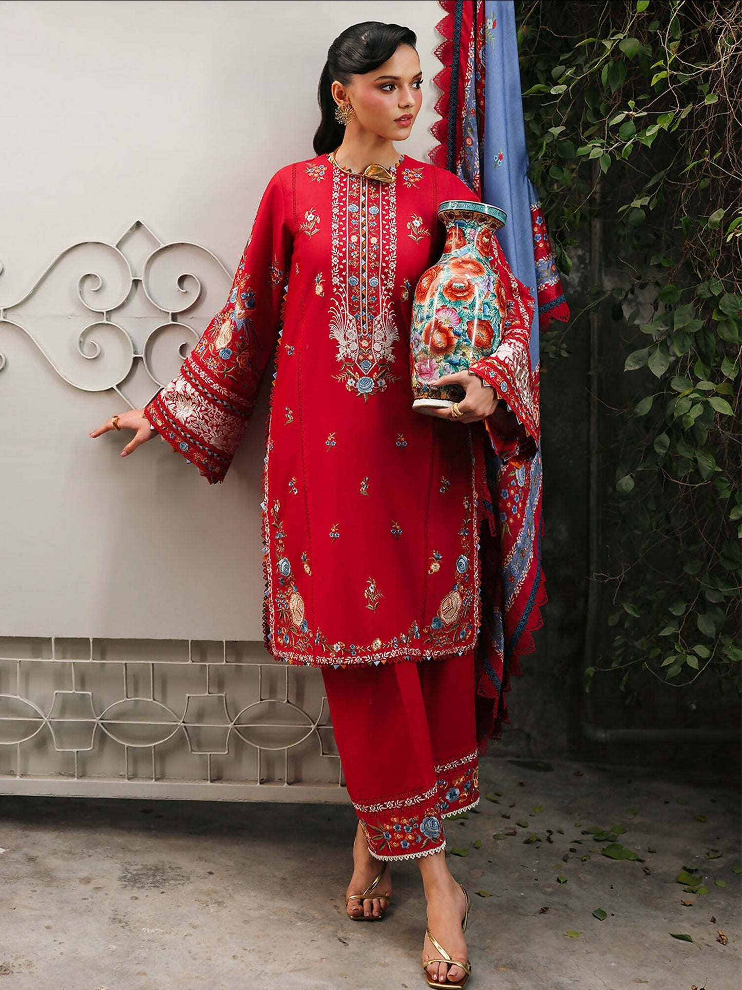 Binilyas Lumina Summer Lawn Embroidered Unstitched 3-Piece Suit-L73-B