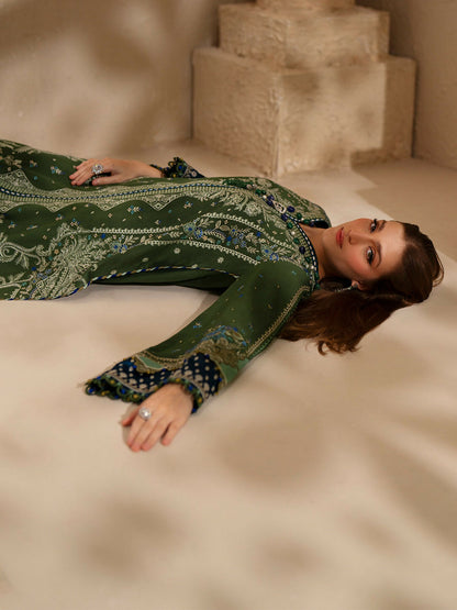 Binilyas Saqqara Kotrai Embroidered Stitched 3-Piece Suit-164-B