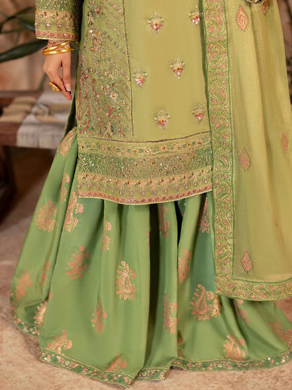 Shurooq Kanpur 1912 Net Embellished Gharara-Moti Mahal