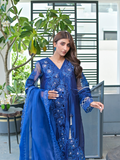 Farooq Hameed Studio Eid Edition'24 Silk Embroidered Stitched 3-Piece Suit-Freya