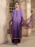 Hemstitch Raw Silk Stitched 3-Piece Suit-Raania