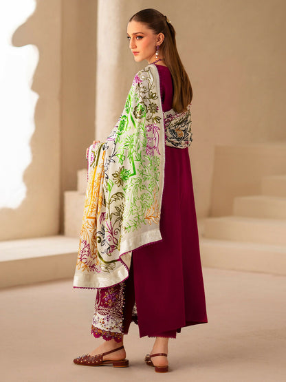 Binilyas Saqqara Kotrai Embroidered Stitched 3-Piece Suit-167-A