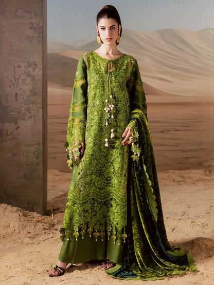 Mahnur Amelia Kotrai Embroidered Unstitched 3-Piece Suit-CK-012