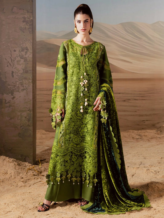 Mahnur Amelia Kotrai Embroidered Unstitched 3-Piece Suit-CK-012