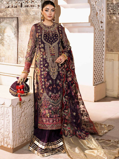 Shiza Hassan Shehnai Organza Embellished Stitched 4-Piece Suit-Ehan