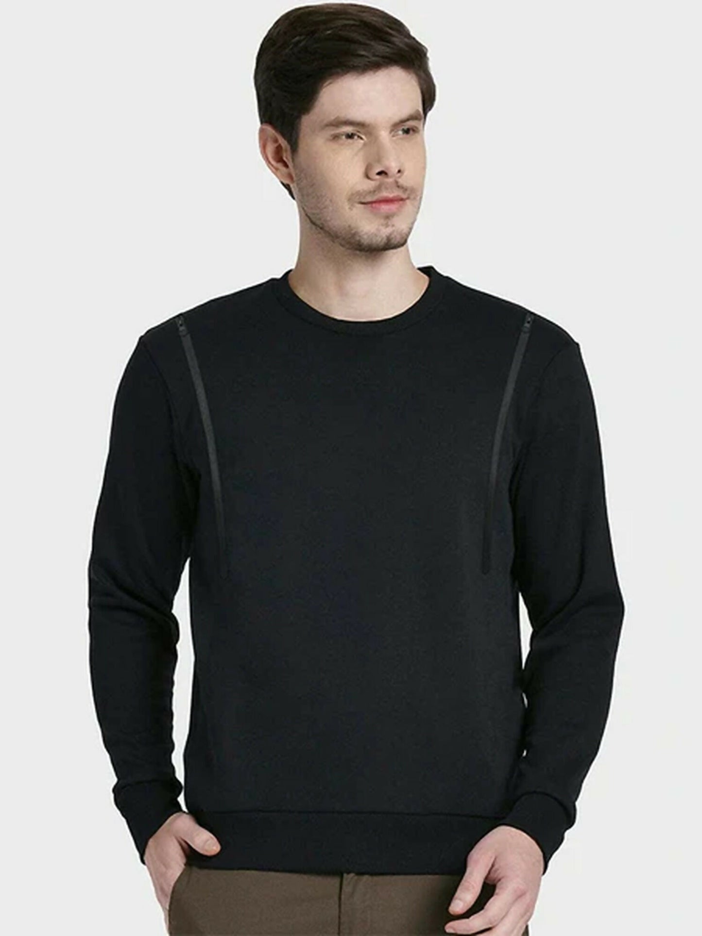 Funky's Two Side Front Zips High Street Sweat Shirts-11905