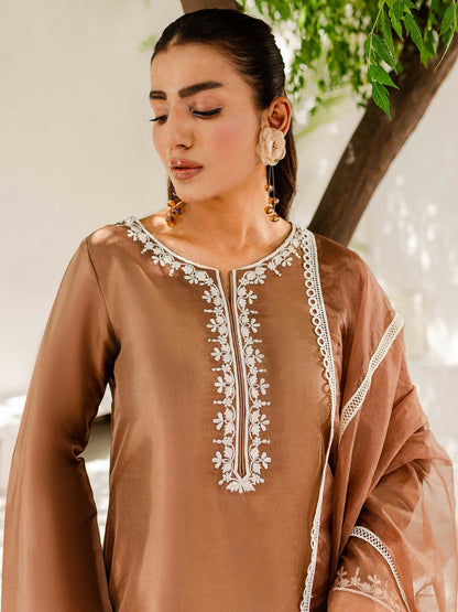 Allure By IH Cotton Embroidered Stitched 3-Piece Suit-Hazel