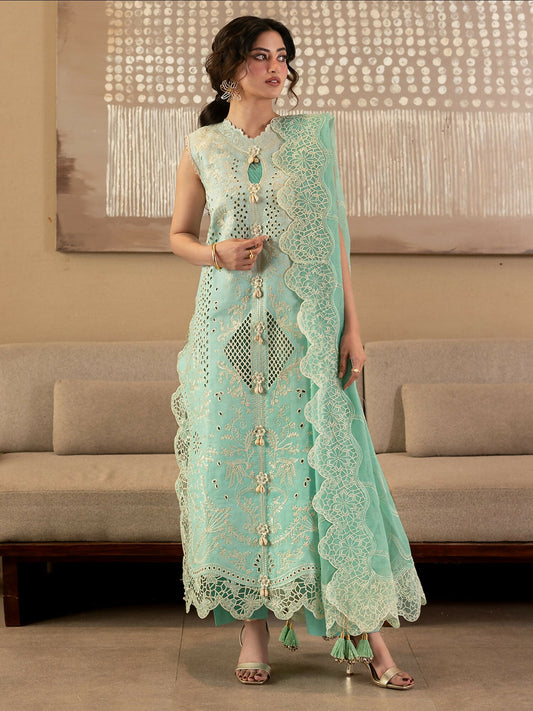 Mahnur Sirene Luxury Lawn'26 Embroidered Stitched 3-Piece Suit-S-08